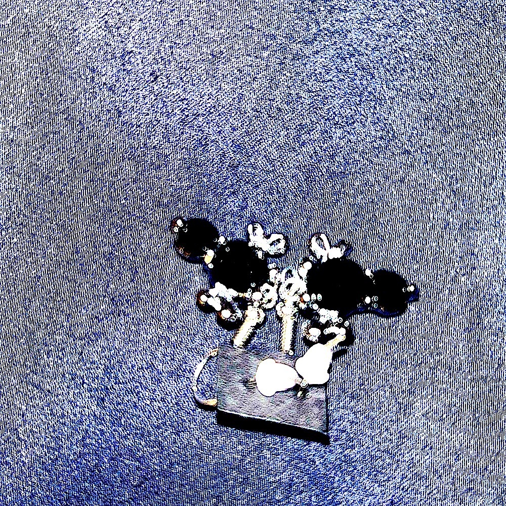 NWT rare hypoallergenic earrings!!!!Handmade and super rare black diamonds